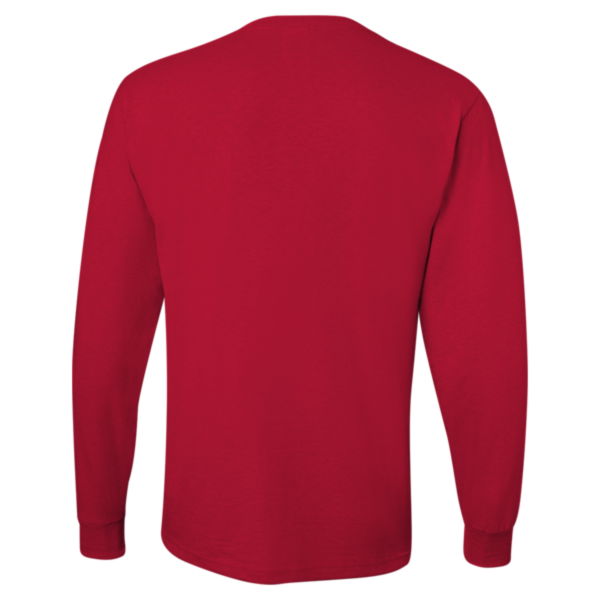 Jerzees Unisex Dri-Power® Long Sleeve 50/50 T-Shirt, True Red, Back view