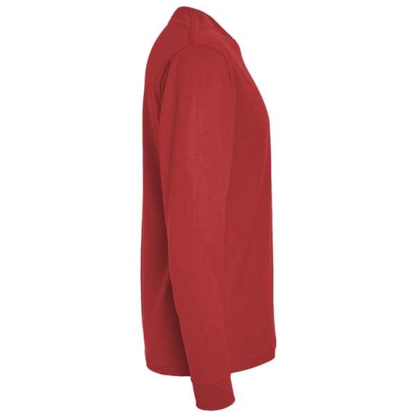 Jerzees Unisex Dri-Power® Long Sleeve 50/50 T-Shirt, True Red, Right Sleeve view