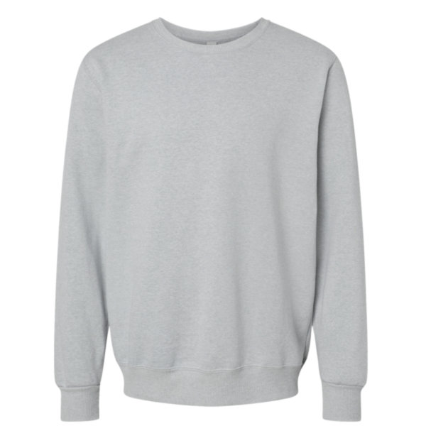 Jerzees Unisex Eco™ Premium Blend Ring-Spun Crewneck Sweatshirt, Frost Grey Heather, Front view