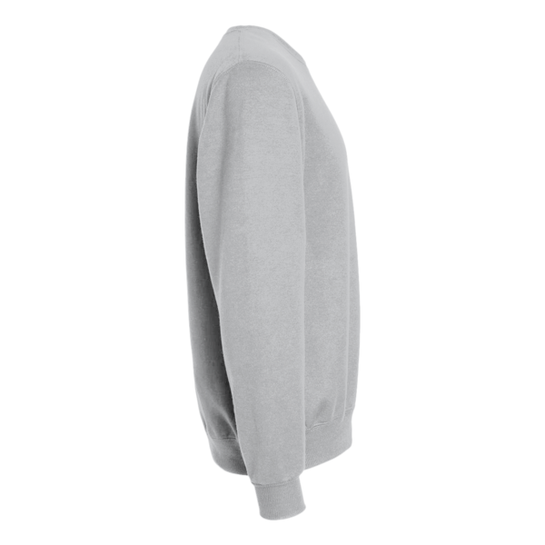 Jerzees Unisex Eco™ Premium Blend Ring-Spun Crewneck Sweatshirt, Frost Grey Heather, Right Sleeve view