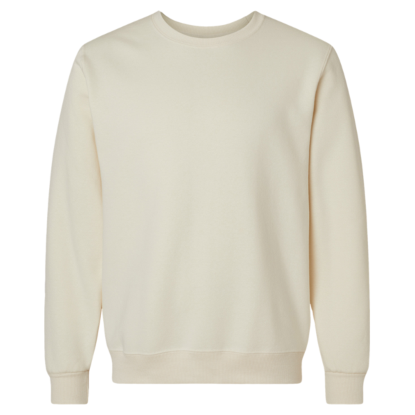 Jerzees Unisex Eco™ Premium Blend Ring-Spun Crewneck Sweatshirt, Sweet Cream Heather, Front view