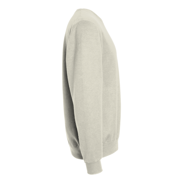 Jerzees Unisex Eco™ Premium Blend Ring-Spun Crewneck Sweatshirt, Sweet Cream Heather, Right Sleeve view