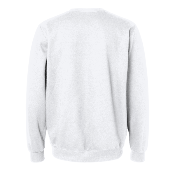 Jerzees Unisex Eco™ Premium Blend Ring-Spun Crewneck Sweatshirt, White, Back view
