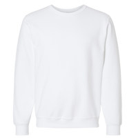 Jerzees Unisex Eco™ Premium Blend Ring-Spun Crewneck Sweatshirt, White, Front view