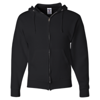 Jerzees Unisex NuBlend® Full-Zip Hooded Sweatshirt, Black, Front view