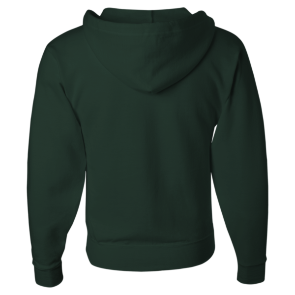 Jerzees Unisex NuBlend® Full-Zip Hooded Sweatshirt, Forest Green, Back view