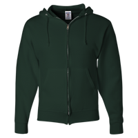 Jerzees Unisex NuBlend® Full-Zip Hooded Sweatshirt, Forest Green, Front view