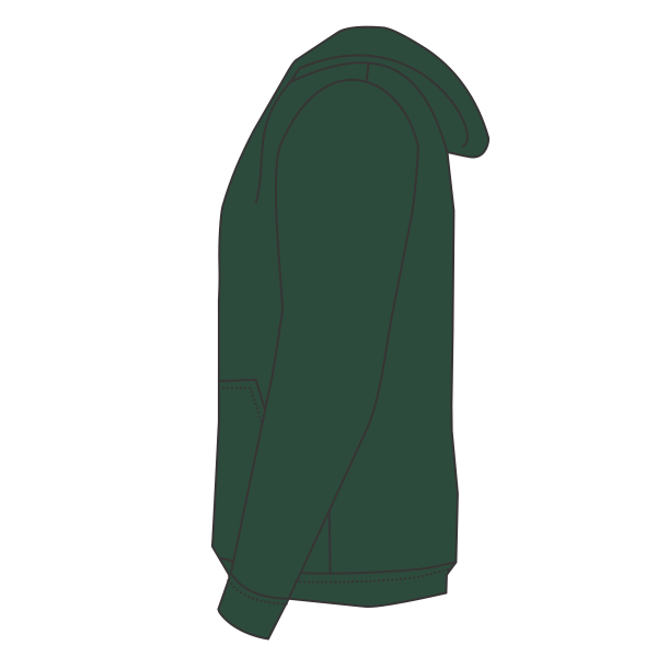 Jerzees Unisex NuBlend® Full-Zip Hooded Sweatshirt, Forest Green, Left Sleeve (Long) view