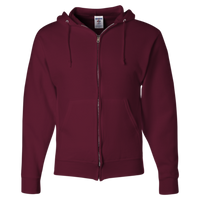 Jerzees Unisex NuBlend® Full-Zip Hooded Sweatshirt, Maroon, Front view
