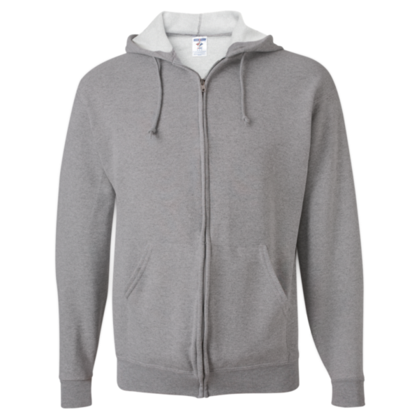 Jerzees Unisex NuBlend® Full-Zip Hooded Sweatshirt, Oxford, Front view