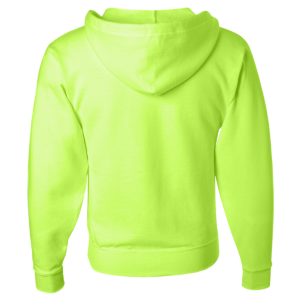 Jerzees Unisex NuBlend® Full-Zip Hooded Sweatshirt, Safety Green, Back view