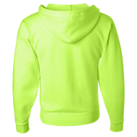 Jerzees Unisex NuBlend® Full-Zip Hooded Sweatshirt, Safety Green, Back view