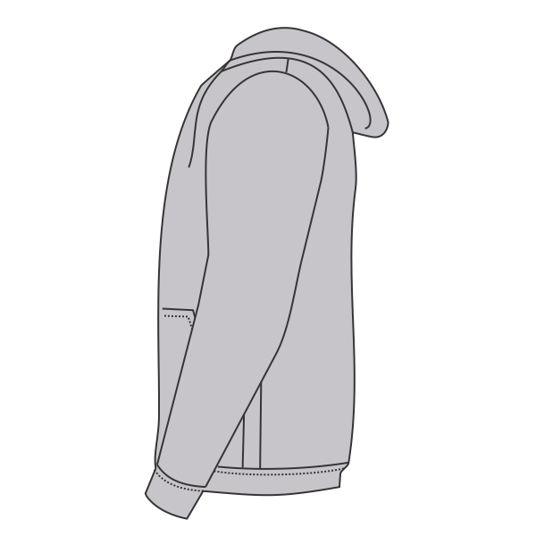 Jerzees Unisex NuBlend® Hooded Sweatshirt, Ash, Left Sleeve view