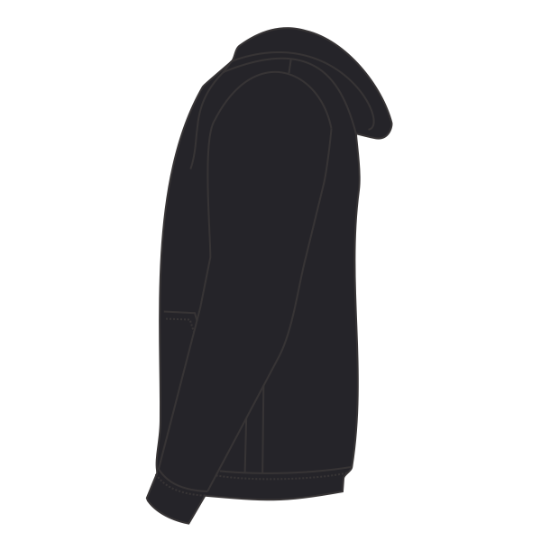 Jerzees Unisex NuBlend® Hooded Sweatshirt, Black, Left Sleeve view
