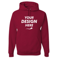 Jerzees Unisex NuBlend® Hooded Sweatshirt, Cardinal, Front view, Mockup