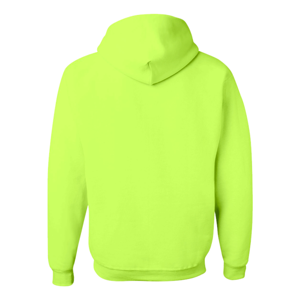 Jerzees Unisex NuBlend® Hooded Sweatshirt, Safety Green, Back view