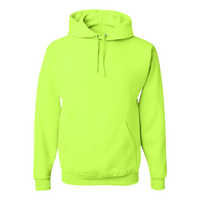 Jerzees Unisex NuBlend® Hooded Sweatshirt, Safety Green, Front view
