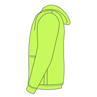 Jerzees Unisex NuBlend® Hooded Sweatshirt, Safety Green, Left Sleeve view