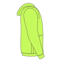 Jerzees Unisex NuBlend® Hooded Sweatshirt, Safety Green, Right Sleeve view