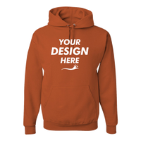 Jerzees Unisex NuBlend® Hooded Sweatshirt, Texas Orange, Front view, Mockup