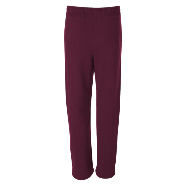 Jerzees Unisex NuBlend® Open-Bottom Sweatpants with Pockets, Maroon, Back view