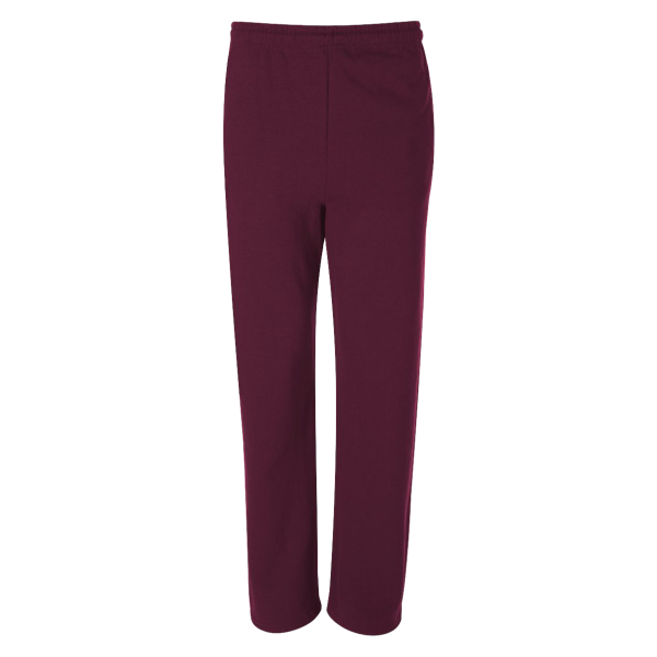 Jerzees Unisex NuBlend® Open-Bottom Sweatpants with Pockets, Maroon, Front view