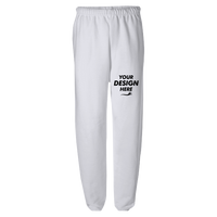 Jerzees Unisex NuBlend® Sweatpants, Ash, Front view, Mockup
