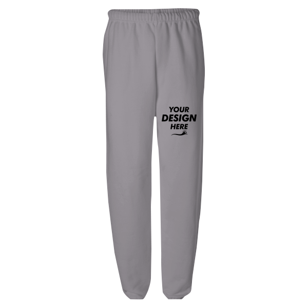 Jerzees Unisex NuBlend® Sweatpants, Athletic Heather, Front view, Mockup