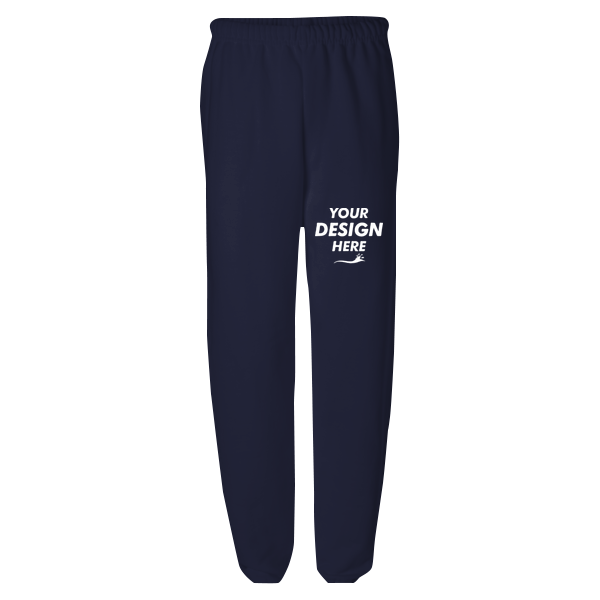Jerzees Unisex NuBlend® Sweatpants, Black Heather, Front view, Mockup