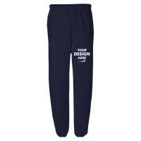 Jerzees Unisex NuBlend® Sweatpants, Black Heather, Front view, Mockup