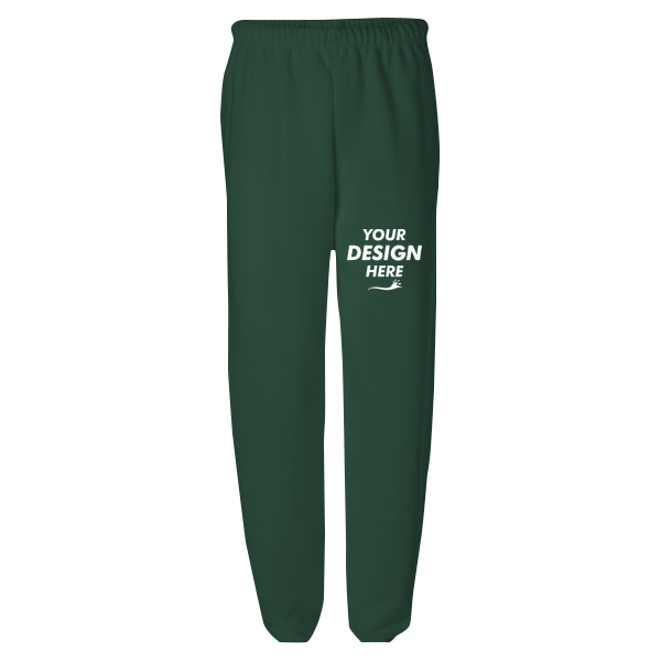 Jerzees Unisex NuBlend® Sweatpants, Forest Green, Front view, Mockup