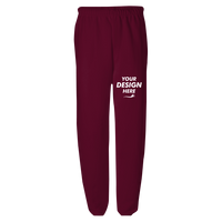 Jerzees Unisex NuBlend® Sweatpants, Maroon, Front view, Mockup
