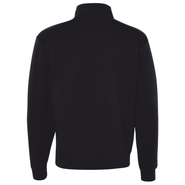 Jerzees Unisex Nublend® Cadet Collar Quarter-Zip Sweatshirt, Black, Back view