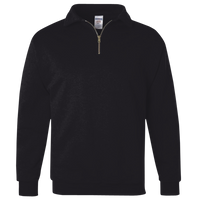 Jerzees Unisex Nublend® Cadet Collar Quarter-Zip Sweatshirt, Black, Front view