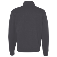 Jerzees Unisex Nublend® Cadet Collar Quarter-Zip Sweatshirt, Black Heather, Back view