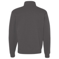 Jerzees Unisex Nublend® Cadet Collar Quarter-Zip Sweatshirt, Charcoal Grey, Back view