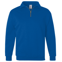 Jerzees Unisex Nublend® Cadet Collar Quarter-Zip Sweatshirt, Royal, Front view