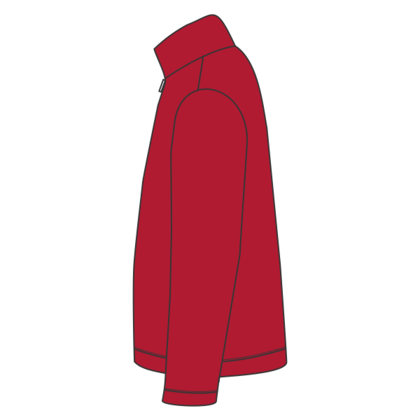 Jerzees Unisex Nublend® Cadet Collar Quarter-Zip Sweatshirt, True Red, Left Sleeve view