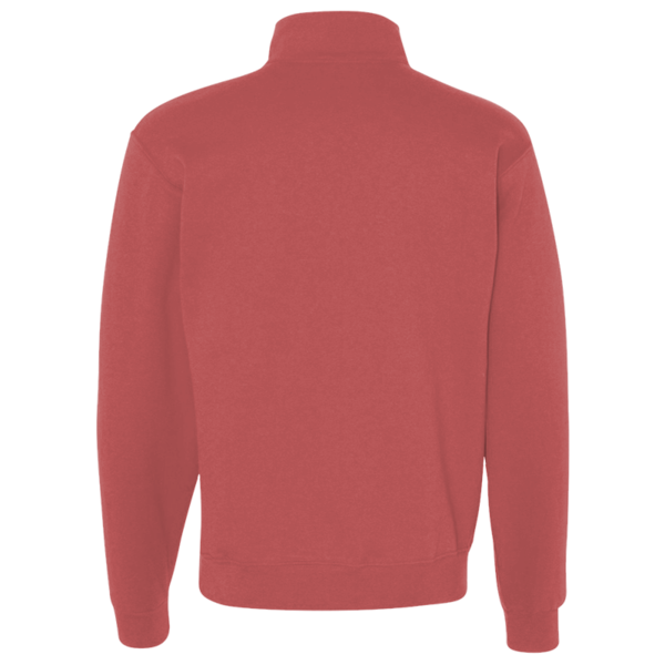 Jerzees Unisex Nublend® Cadet Collar Quarter-Zip Sweatshirt, Vintage Heather Red, Back view