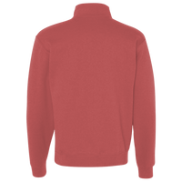 Jerzees Unisex Nublend® Cadet Collar Quarter-Zip Sweatshirt, Vintage Heather Red, Back view