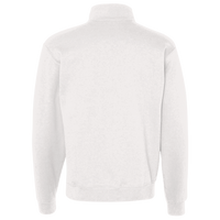 Jerzees Unisex Nublend® Cadet Collar Quarter-Zip Sweatshirt, White, Back view