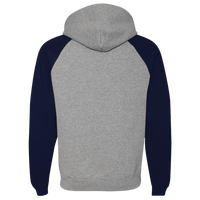 Jerzees Unisex Nublend® Colorblocked Raglan Hooded Sweatshirt, Oxford / J. Navy, Back view
