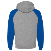 Jerzees Unisex Nublend® Colorblocked Raglan Hooded Sweatshirt, Oxford / Royal, Back view