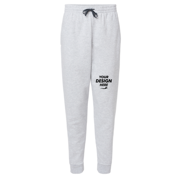 Jerzees Unisex Nublend® Joggers, Ash, Front view, Mockup
