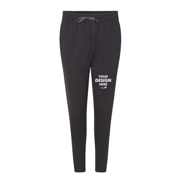 Jerzees Unisex Nublend® Joggers, Black, Front view, Mockup
