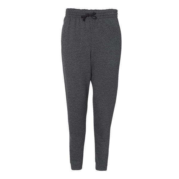 Jerzees Unisex Nublend® Joggers, Black Heather, Front view