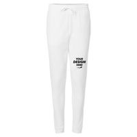 Jerzees Unisex Nublend® Joggers, White, Front view, Mockup