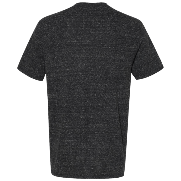 Jerzees Unisex Snow Heather Jersey T-Shirt, Black Ink, Back view