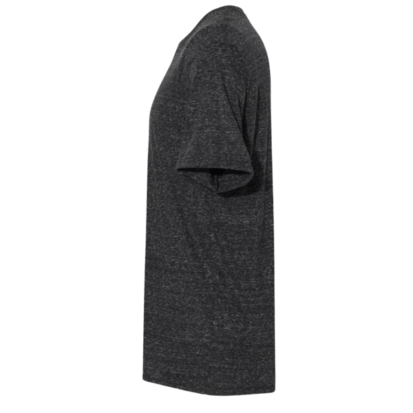 Jerzees Unisex Snow Heather Jersey T-Shirt, Black Ink, Left Sleeve view