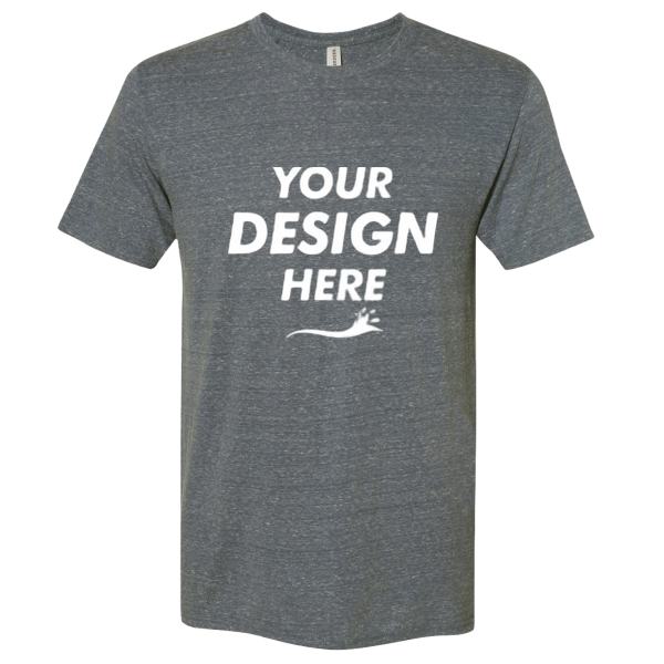Jerzees Unisex Snow Heather Jersey T-Shirt, Charcoal, Front view, Mockup